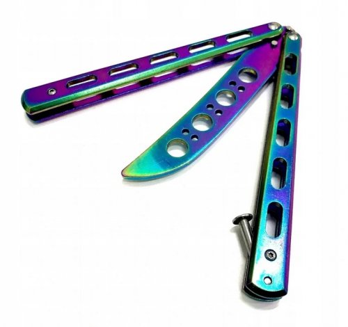 Azar Nůž Motýlek tréninkový neon