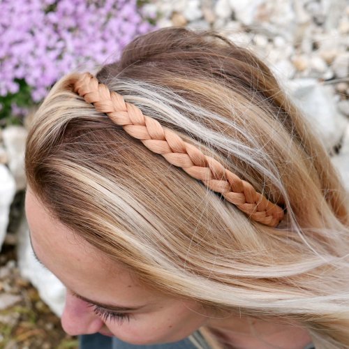 GFT Čelenka s vrkôčiky medená blond