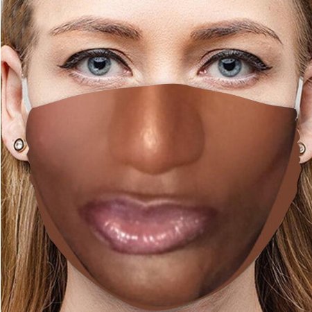 Ali 02A Zábavná maska na tvár 3D potlač - úsmev