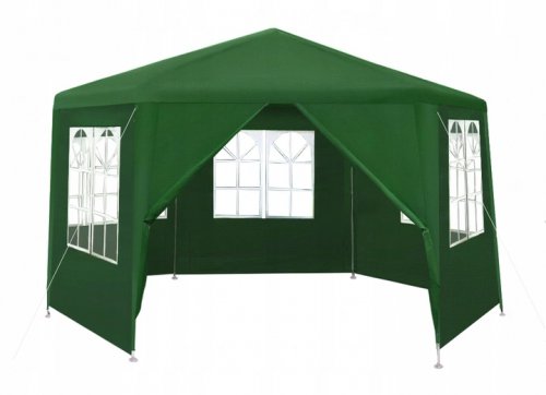 Malatec 12883 Záhradný altánok skladací 2 x 2 x 2 m + 6 bočných stien zelený
