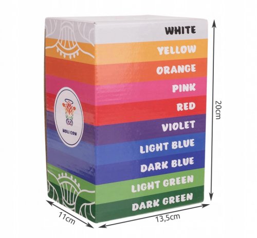 Holi Cow 10564 Holi farebný prášok 10 x 100 g color