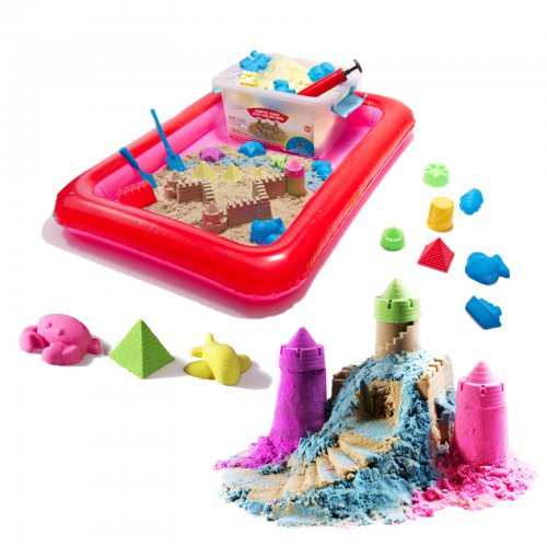 PlaySand Magický tekutý piesok 2000g + formičky + pieskovisko