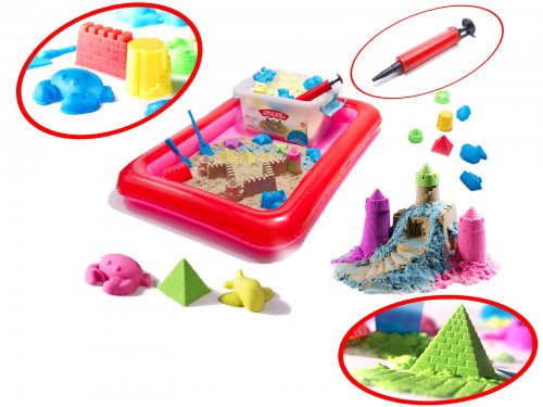 PlaySand Magický tekutý piesok 2000g + formičky + pieskovisko