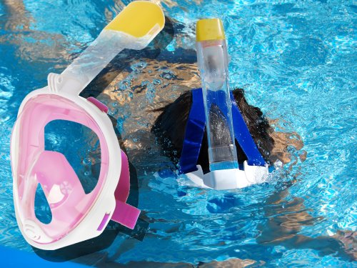 KIK Celotvárová šnorchlovacia maska ružová S/M