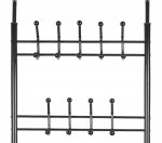 Ruhhy 15744 Vešiak na oblečenie s tromi policami na topánky čierny