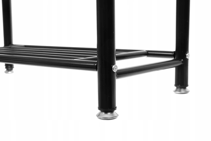 Ruhhy 15744 Vešiak na oblečenie s tromi policami na topánky čierny