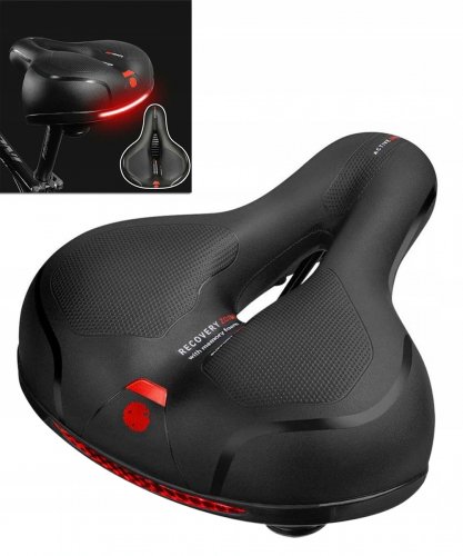 APT RW5G Gélové sedlo na bicykel reflexné čierne
