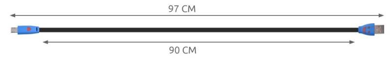 ISO MicroUSB kábel svietiaci smajlík