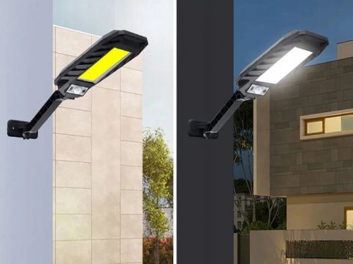 ISO 15749 Pouliční osvětlení solární 180 LED COB, 5,5 V 2,5 W černé