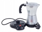 Verk 07065 Elektrická Moka konvice 6 - 300 ml stříbrná