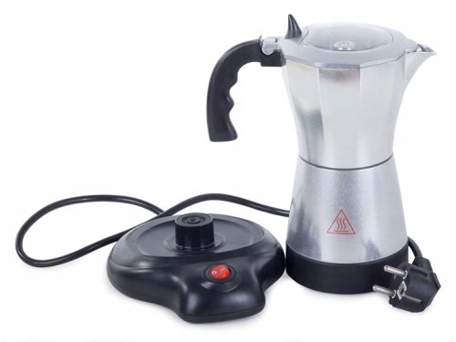 Verk 07065 Elektrická Moka konvice 6 - 300 ml stříbrná
