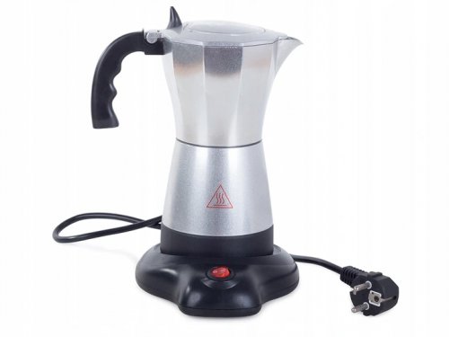 Verk 07065 Elektrická Moka konvice 6 - 300 ml stříbrná