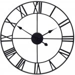 Verk 01564 Hodiny nástenné retro 3D 80 cm čierne