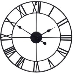 Verk 01564 Hodiny nástenné retro 3D 80 cm čierne