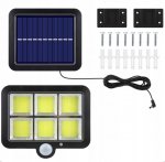 Verk Solární venkovní osvětlení 120 LED, pohybový senzor