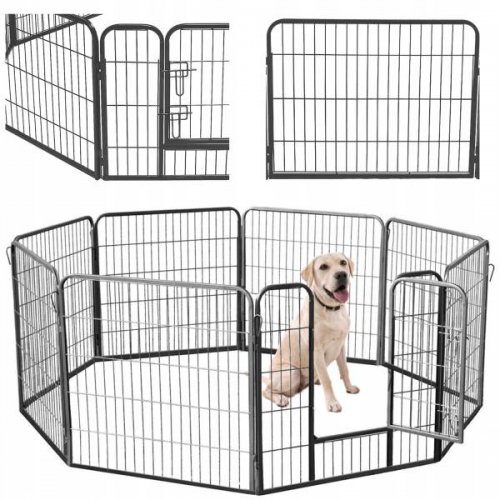 Malatec 9041 Kovová ohrádka pro pejsky a štěnata 8-dílná 80 x 80 cm bazar