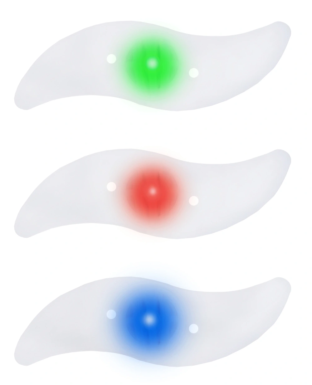 ISO Varovné LED světlo do výpletu kola RGB