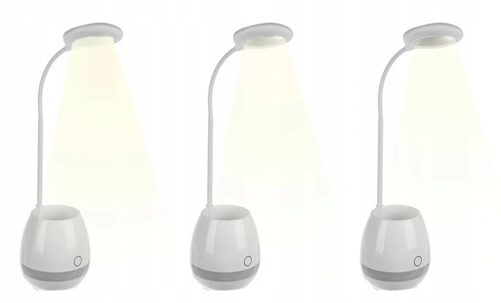 ISO 15977 LED stolní lampa s reproduktorem a organizérem bílá