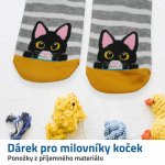 GFT Veselé kočičí ponožky - šedé 