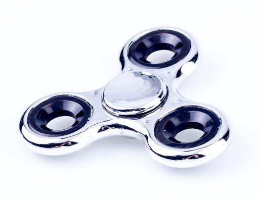 Antistresový Fidget Spinner kov 7cm - stříbrný