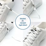 GFT Elastické samozavazovací tkaničky - bílé