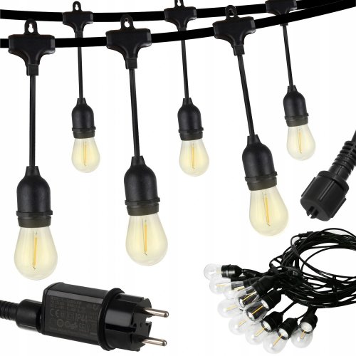ISO 15617 LED vonkajšie dekoračné reťaz girlanda 5m 24V IP44