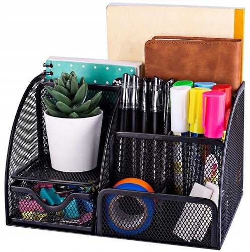 ISO 15987 Drôtený stolný odkladač multifunkčné čierny