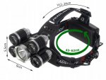 Trizand 16144 Čelovka LED ZOOM 5 x LED T6 CREE 