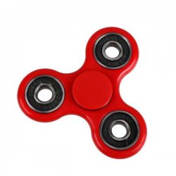 Antistresový Fidget Spinner kov 7cm - červený