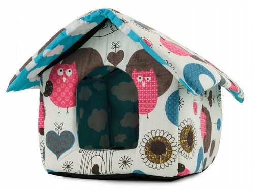Verk 19004 Domeček pro psa, kočku 38x35x33 cm sovy