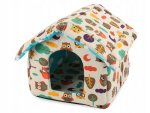 Verk 19004 Domeček pro psa, kočku 33x29x33 cm sovy barevné