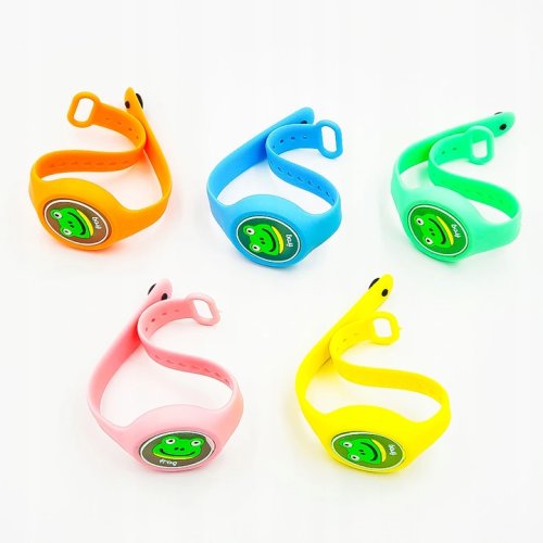 Pronett XJ4084 Repelentný LED RGB náramok proti komárom 5 ks