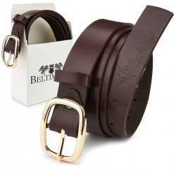 Beltimore A68 Dámský kožený opasek 125 cm vínovo hnědý