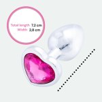 Sensual Anální kolík kovový s krystalem Love anal 7,2 cm