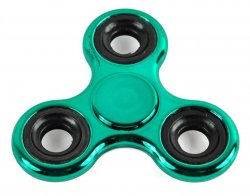Antistresový Fidget Spinner kov 7cm - zelený