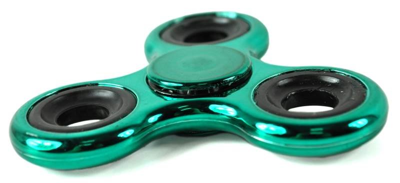 Antistresový Fidget Spinner kov 7cm - zelený