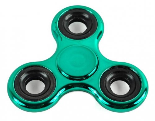 Antistresový Fidget Spinner kov 7cm - zelený