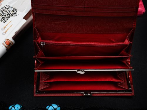 Alessandro Paoli Q56 Dámska kožená peňaženka ružová