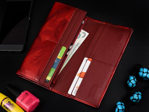 Alessandro Paoli Q56 Dámska kožená peňaženka ružová