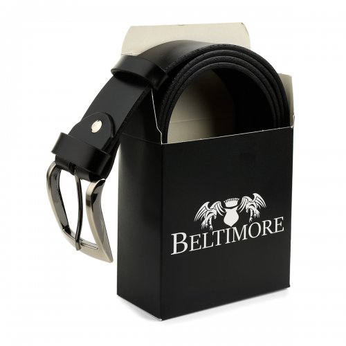 Beltimore E17 Pánský kožený opasek 130 cm černý