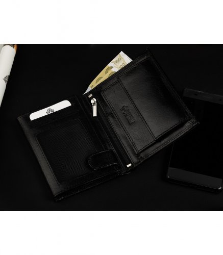 Alessandro Paoli K42 Pánská kožená peněženka RFiD černá