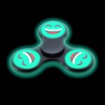 Antistresový Fidget Spinner fluorescentní 7cm - Emoji žlutý