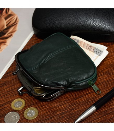 Beltimore B59 Dámská peněženka na drobné tmavě zelená