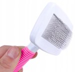 APT ZW3B Kartáč pro psy a kočky bílorůžový