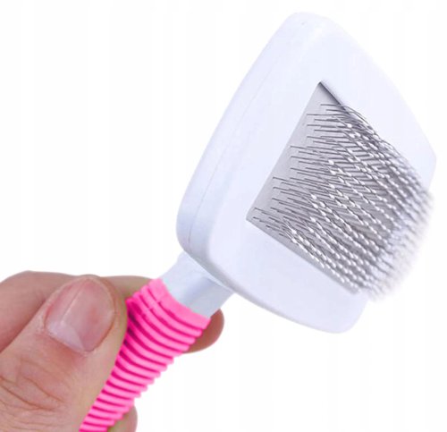 APT ZW3B Kartáč pro psy a kočky bílorůžový