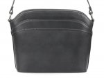 Vera Pelle 696 Dámska kožená crossbody kabelka tmavo šedá