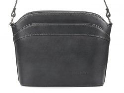 Vera Pelle 696 Dámska kožená crossbody kabelka tmavo šedá