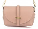 Vera Pelle P45 Dámská kožená crossbody kabelka růžová