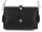 Vera Pelle P45 Dámská kožená crossbody kabelka černá