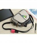 Vera Pelle K53 Dámská kožená crossbody kabelka světle šedá